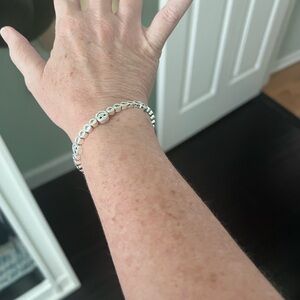 Chic Silver Beaded Bracelet